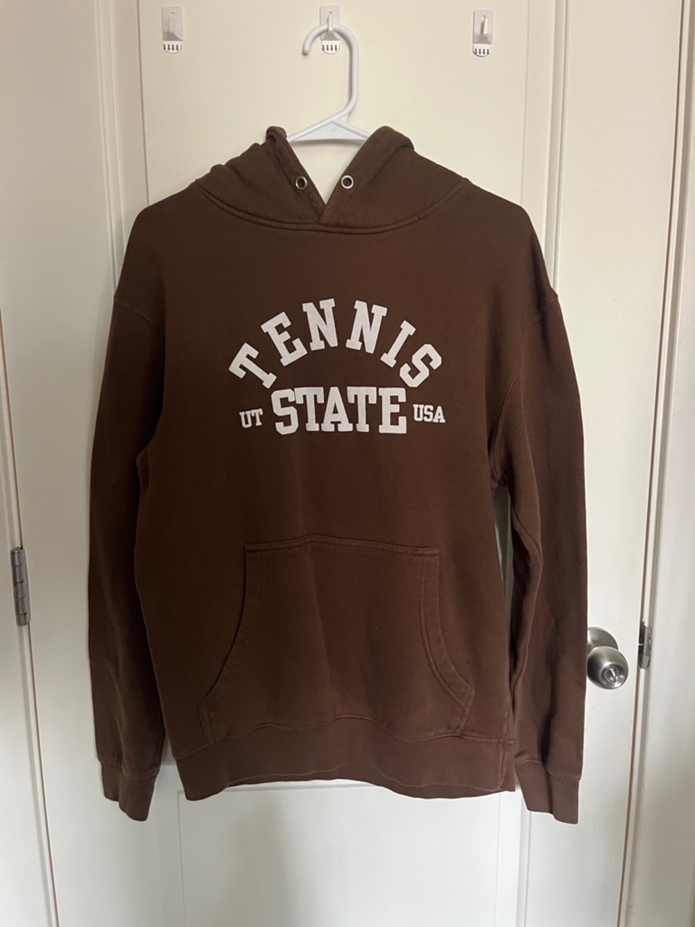 TENNIS STATE Brown Hooded Sweatshirt